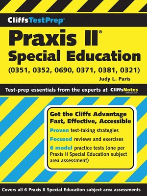cover image of CliffsTestPrep Praxis II